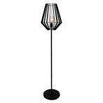 Industriële vloerlamp zwart, Annabel, met schakelaar, Huis en Inrichting, Lampen | Vloerlampen, Nieuw, Ophalen of Verzenden, Metaal