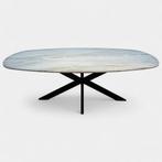 Luxe Mediterraneo eettafel 220x105 Kwartsiet nu €1899, Huis en Inrichting, Tafels | Eettafels, Overige materialen, 100 tot 150 cm