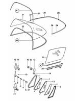 Ventilatiehendel met gegroefde pin. Porsche 356 / 911 / 912, Verzenden, Nieuw