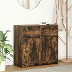 vidaXL Dressoir met lade 80x34x76 cm spaanplaat gerookt, Huis en Inrichting, Kasten | Dressoirs, Verzenden, Nieuw, Overige houtsoorten