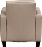 Taupe leren landelijke stoels - poot hout zwart - Toledo Le, Huis en Inrichting, Fauteuils, Nieuw, Ophalen of Verzenden, Landelijk