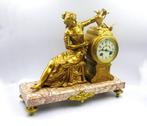 Figurale pendule - Zinklegering, Marmer - 1850-1900, Antiek en Kunst