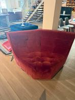 Hoekbank element sofa curve velvet rood, Huis en Inrichting, Banken | Bankstellen, Ophalen, Hoekbank, 75 tot 100 cm, Minder dan 150 cm