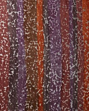 Luxe Fluweel Oneven Strepen Bruin/Oranje, Hobby en Vrije tijd, Stoffen en Lappen, Oranje, Nieuw