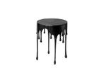 Veiling - Bijzettafel druppel mat zwart aluminium 40x40x65 c, Nieuw