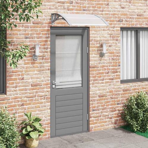 vidaXL Deurluifel 80x75 cm polycarbonaat grijs en, Tuin en Terras, Zonneschermen