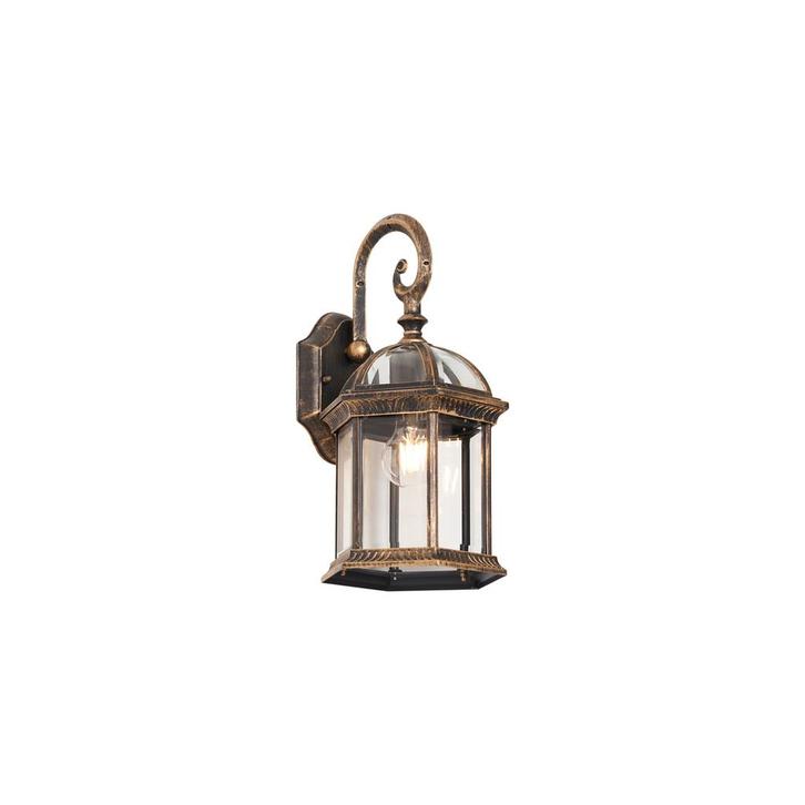 Klassieke buiten wandlamp antiek goud IP44 - Glasgow, Tuin en Terras, Buitenverlichting, Nieuw, Minder dan 50 watt