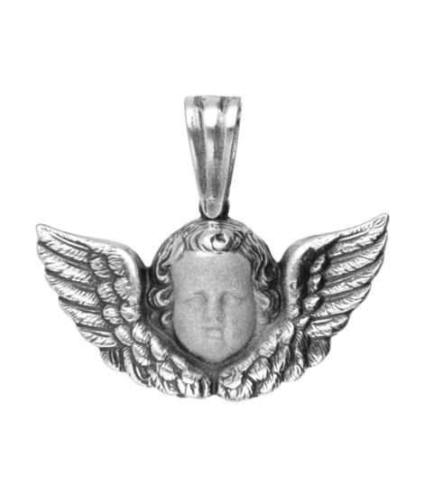 Zilveren Kinderhoofd vleugels uitzwaaiend Art Nouveau Jug..., Sieraden, Tassen en Uiterlijk, Kettinghangers, Verzenden