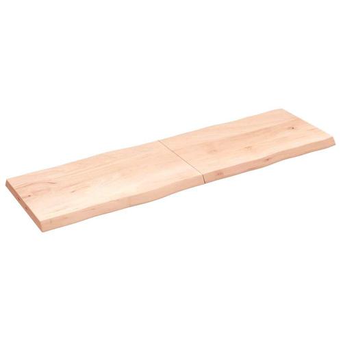 vidaXL Tafelblad natuurlijke rand 200x60x(2-6) cm massief, Huis en Inrichting, Tafels | Eettafels, Nieuw, Verzenden