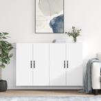 vidaXL Hangkasten 2 st bewerkt hout wit, Verzenden, Nieuw, 50 tot 100 cm, Minder dan 100 cm