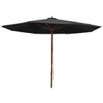 Zwarte Parasol 350cm - Tweedekansje voor jouw tuin!, Tuin en Terras, Ophalen of Verzenden, Nieuw, 3 tot 4 meter, Stokparasol