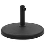 vidaXL Parasolvoet rond 19 kg polyresin zwart, Verzenden, Nieuw, Minder dan 1 meter, Parasolvoet