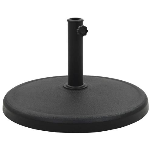 vidaXL Parasolvoet rond 19 kg polyresin zwart, Tuin en Terras, Parasols, Parasolvoet, Nieuw, Minder dan 1 meter, Verzenden