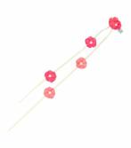Haarspeld Duckklem Linten Bloemen Fuchsia Roze, Verzenden, Nieuw