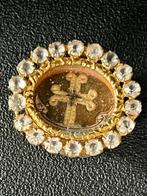 Reliekhouder - Verguld messing - 1850-1900 - Sint-Croix van, Antiek en Kunst