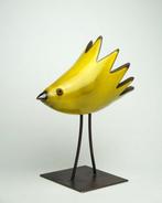 Urszula Despet - sculptuur, Yellow Bird - 21 cm - Keramiek
