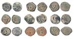 Maccabean Bronze Hasmonean Coin. Prutah mint of Jerusalem.