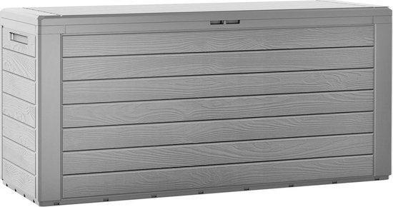 Tweedekans | Deuba Kussenbox Woody 120cm grijs hout-look –, Tuin en Terras, Hand-tuingereedschap, Gebruikt, Ophalen of Verzenden