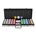 Malatec Poker Set met 500 Chips - Compleet en Klaar voor..., Kinderen en Baby's, Speelgoed | Overig, Ophalen of Verzenden, Nieuw