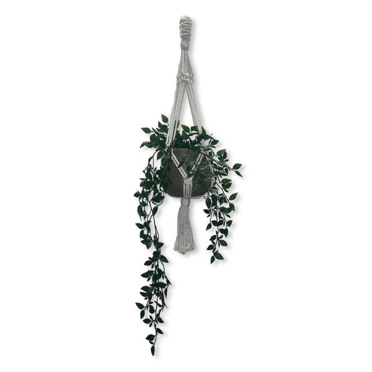 Plantenhanger Funky Gebroken Wit - Katoen - Macramé -, Huis en Inrichting, Woonaccessoires | Overige, Nieuw, Ophalen of Verzenden