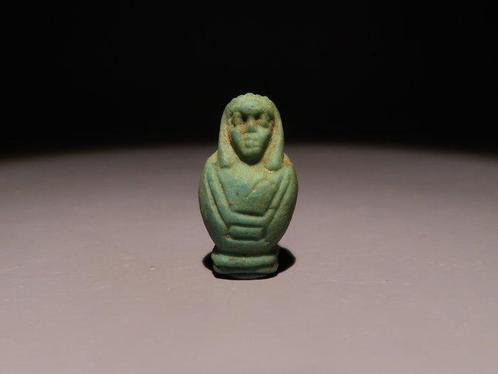 Oud-Egyptisch Faience Canopisch Amulet. Late Periode, 664 -, Sieraden, Tassen en Uiterlijk, Antieke sieraden