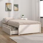vidaXL Bedframe met lades wit 75x190 cm, Eenpersoons, Verzenden, Wit, Nieuw