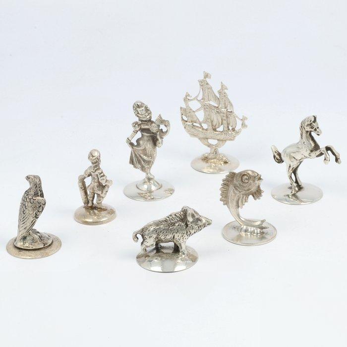o.a. H. Hooijkaas / Zilverfabr. Voorschoten - Miniatuur, Antiek en Kunst, Antiek | Goud en Zilver