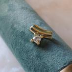 Gouden hanger met zirconia (Hanger of bedel), Ophalen of Verzenden, Gebruikt, Goud, Overige merken