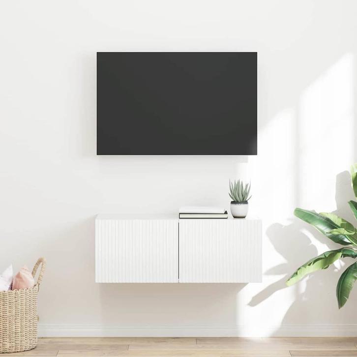 vidaXL TV Wandkast Wandgemonteerd Wit 60 x 31 x 29.5 cm, Huis en Inrichting, Kasten | Televisiemeubels, Nieuw, Minder dan 50 cm