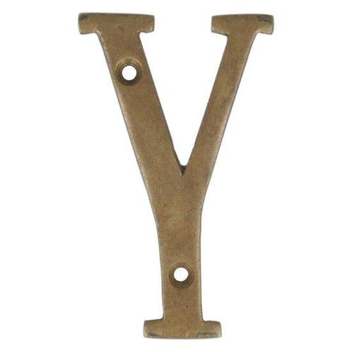 Letter groot Y, brons antiek, Huis en Inrichting, Woonaccessoires | Overige, Nieuw, Ophalen of Verzenden