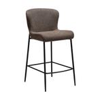 *WOONWINKEL* Dan-Form Glam Counter Barstoel Boucle Bruin, Huis en Inrichting, Barkrukken, Verzenden, Nieuw