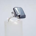 Zilver, Art Deco, Hematiet - Ring