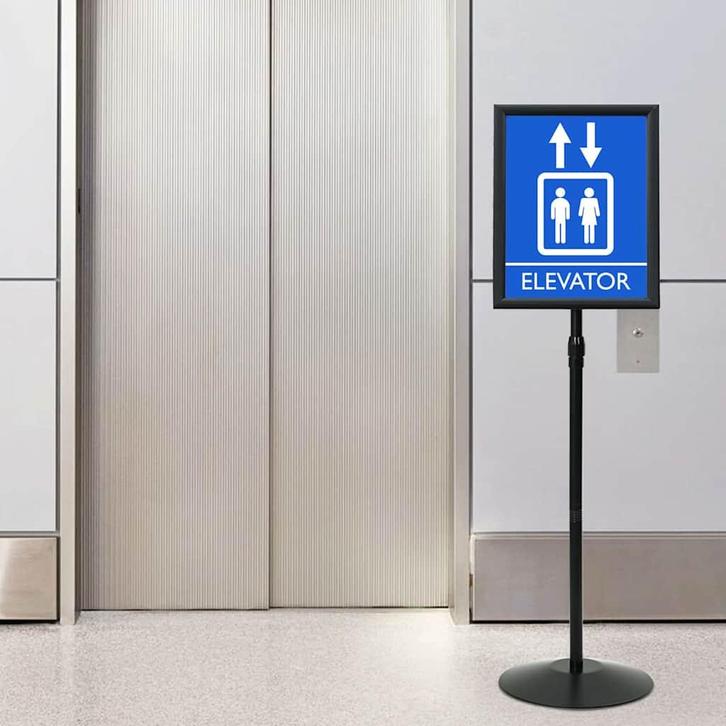 vidaXL Pedestal Posterstand Zilver a3 PVC en staal, Huis en Inrichting, Kasten | Vitrinekasten, Nieuw, Verzenden