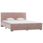 vidaXL Bedframe fluweel roze 160x200 cm, Verzenden, 200 cm, Stof, 160 cm