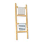 [en.casa] Handdoekrek Luumäki 120x47x2 cm houtkleurig, Huis en Inrichting, Verzenden, Nieuw