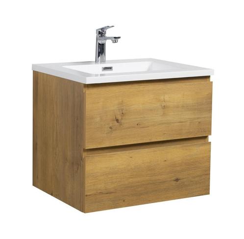 Badkamermeubel Set Angela 60 cm Eiken Badmeubel, Huis en Inrichting, Badkamer | Badkamermeubels, Nieuw, Wastafelkast, Verzenden