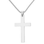 Fako Bijoux® - Ketting Met Kruisje Large - Kruis - 30x50mm -, Sieraden, Tassen en Uiterlijk, Kettingen, Verzenden, Nieuw