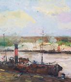 Albert Lebourg (1849-1928) - Bateaux sur la Seine à Rouen