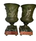 Vaas (2) - Marmer, Legering - Prachtige Medici-urnen