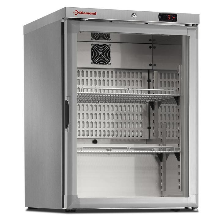 Diamond Koelkast | 150L | RVS | +1°C/+8°C | Statisch + Venti, Witgoed en Apparatuur, Koelkasten en IJskasten, Ophalen of Verzenden