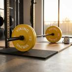 Bumper plate 15kg Rubber | Premium | OP=OP, Sport en Fitness, Fitnessmaterialen, Ophalen of Verzenden, Nieuw, Rug, Halterschijven