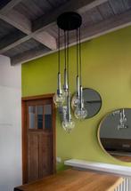 Plafondlamp - glas, metaal, kunststof - space age waterfall, Nieuw