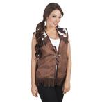 Wilde westen cowgirl vest bruin voor dames - Cowboy kleding, Nieuw, Verzenden