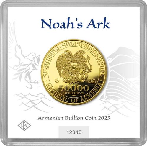 Armenië. 5000 Dram 2025 Arche Noah 1 oz Goldmünze Gold Coin, Postzegels en Munten, Edelmetalen en Baren