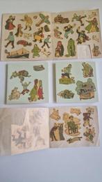 Tintin - 4 Tintin lot Vintage de décalcomanies des années, Nieuw
