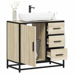 vidaXL Wastafelkast 65x33x60 cm bewerkt hout sonoma, Verzenden, Nieuw, Minder dan 100 cm