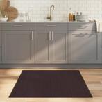 vidaXL Vloerkleed vierkant 100x100 cm bamboe donkerbruin, Huis en Inrichting, Stoffering | Tapijten en Kleden, Verzenden, Nieuw
