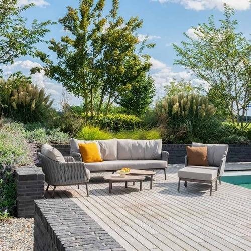 4 Seasons outdoor Cannes Lounge serie, Tuin en Terras, Tuinsets en Loungesets, 5 zitplaatsen, Nieuw, Aluminium, Loungeset, Ophalen of Verzenden