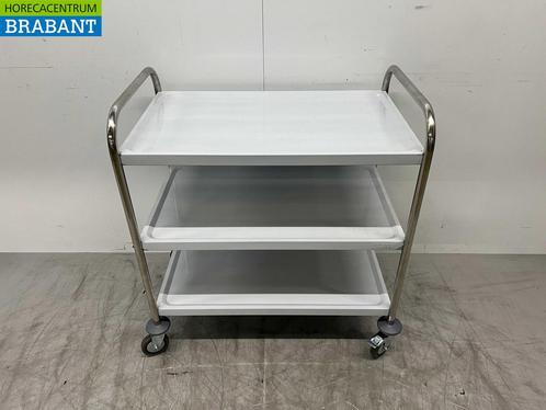 RVS Serveerwagen serveertrolley 3 lagen 83 cm Horeca, Zakelijke goederen, Horeca | Keukenapparatuur, Nieuw zonder verpakking, Ophalen of Verzenden