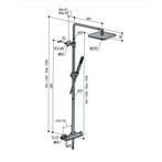 Thermostatische Stortdoucheset Hotbath Gal 128 cm Met, Ophalen of Verzenden, Nieuw